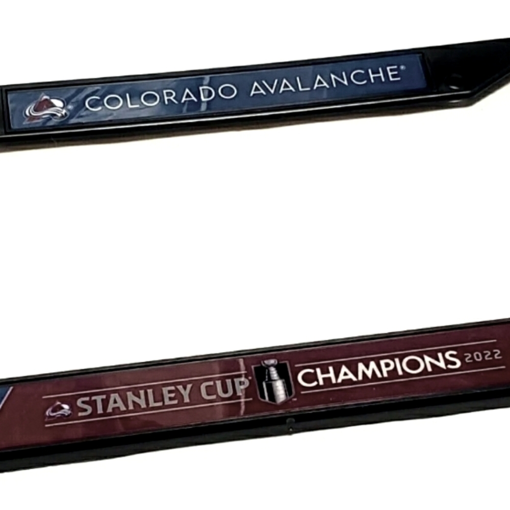 Colorado Avalanche Stanley Cup  License Plate  Frame  2022 Plastic1-3 Day Ship